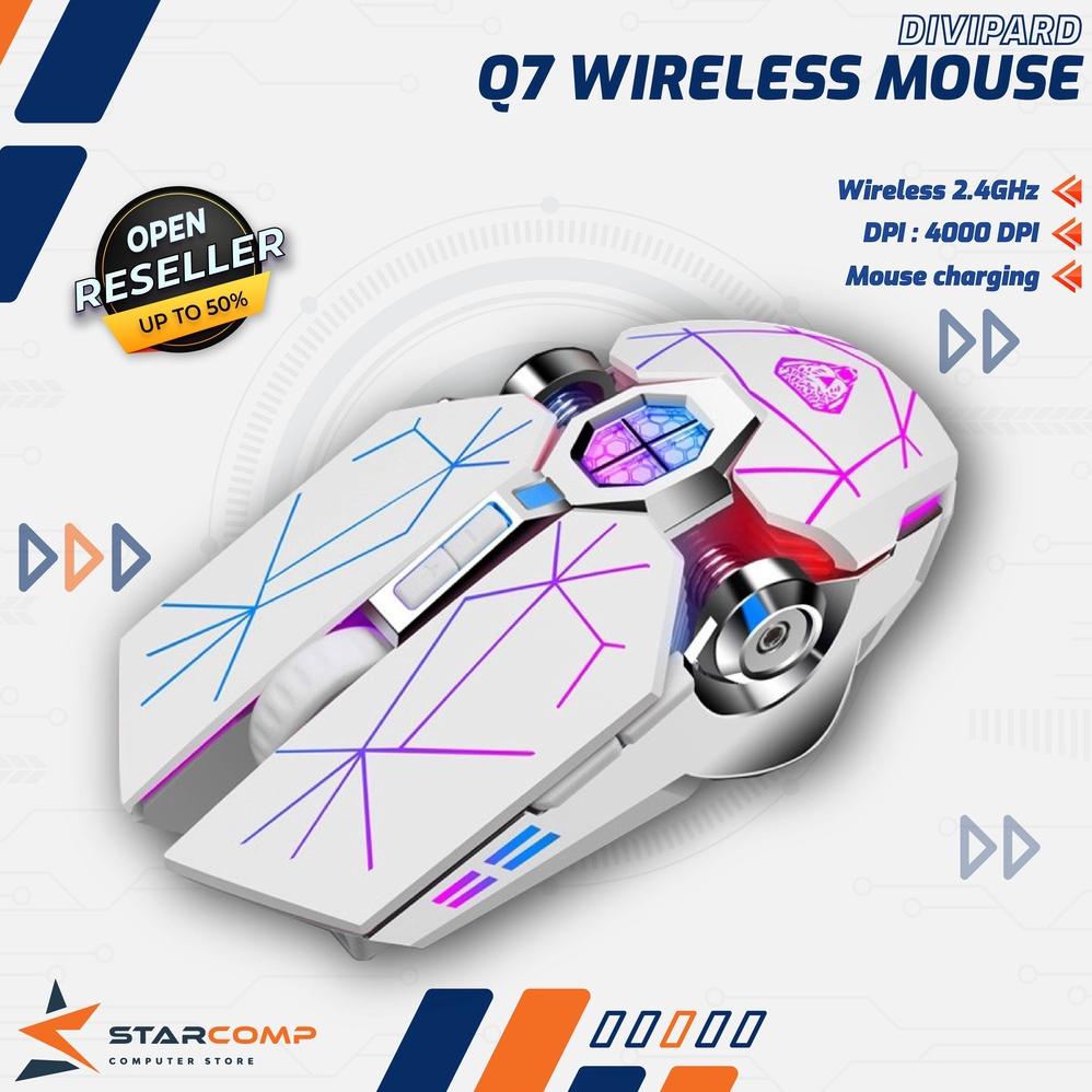 Wireless Mouse Mechanical Gaming RGB Charging Divipard Q7