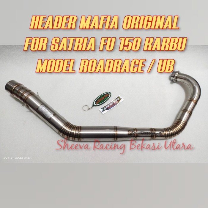 Leher Header Pipa Satria Fu Karbu Semi Roadrace