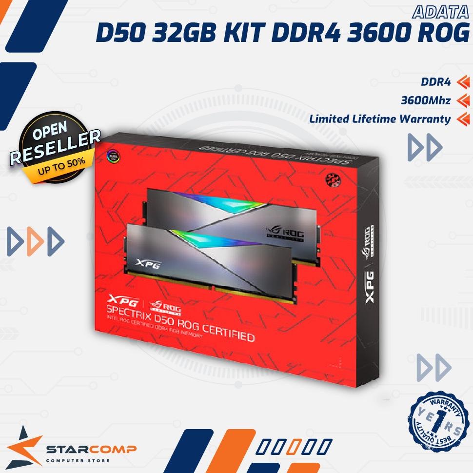 RAM ADATA XPG SPECTRIX D50 ROG 32GB | RGB 2x16GB DDR4 3600 MHz