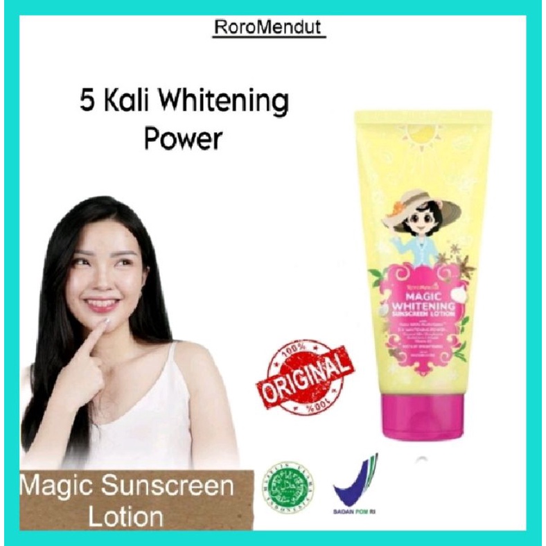 MAGIC WHITENING BODY LOTION SPF 50 PA+++ RORO MENDUT Pemutih Badan Bleaching Permanen BPOM BUMIL