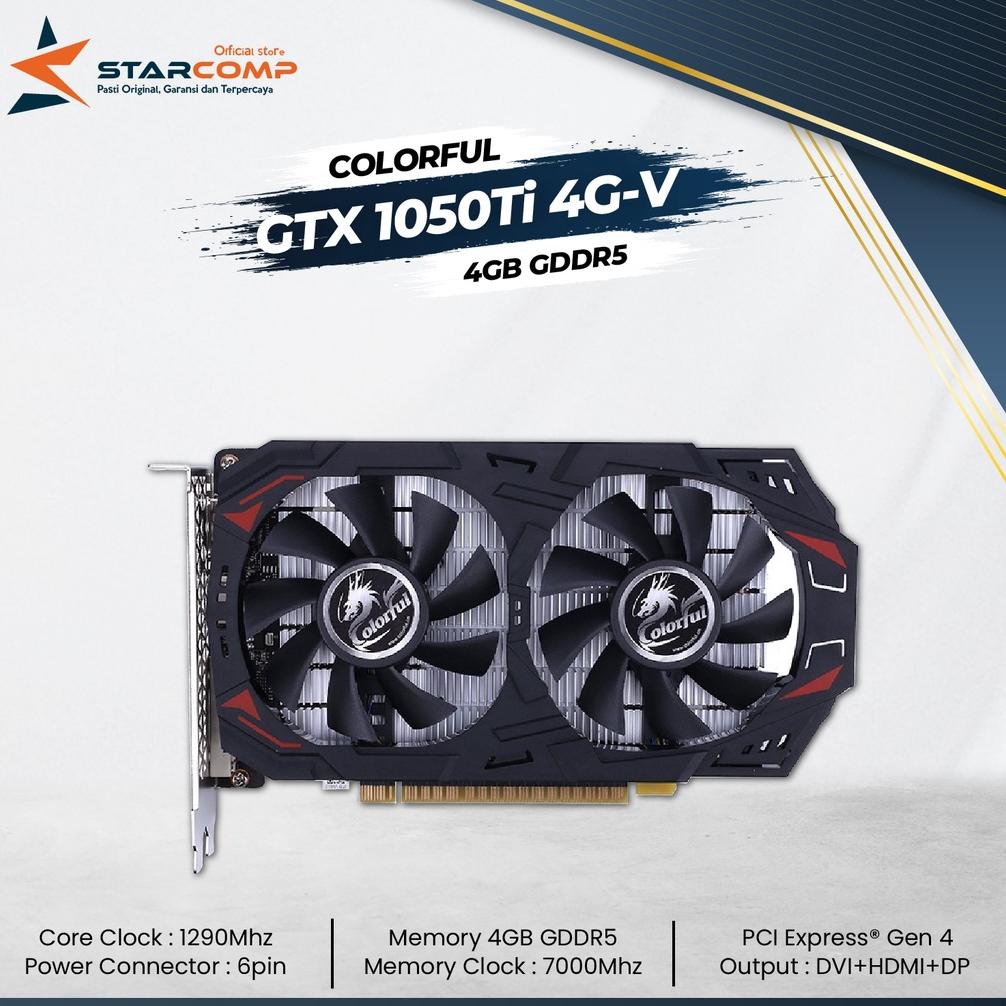 Colorful GTX 1050Ti 4GB GTX GDDR5 4G-V GTX 1050 TI GTX1050 TI