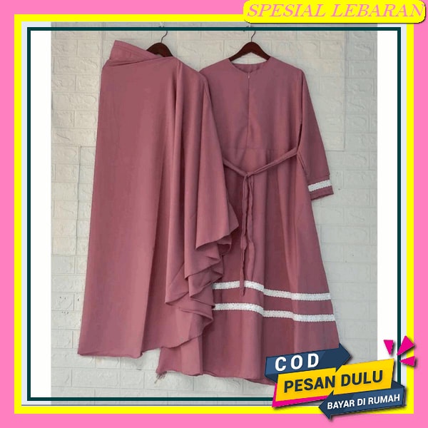 Gamis Terbaru 2023 Lebaran Jumbo Murah Gamus Syar I Kekinian Set Jilbab Baju Hari Raya Wanita Remaja