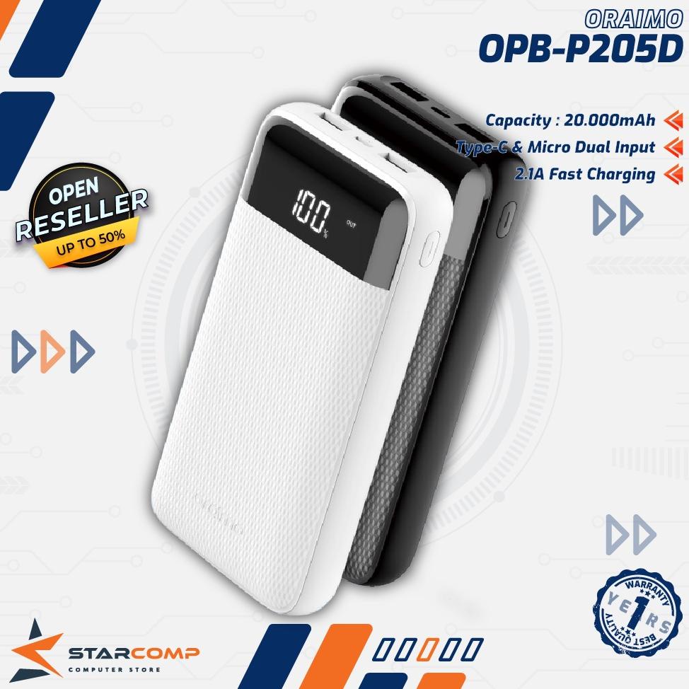 POWERBANK ORAIMO OPB-P205D Powerbank 20000 mAh Dual Input - ORIGINAL