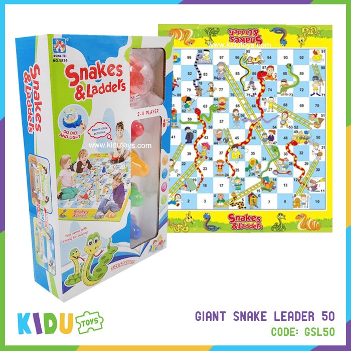 Mainan Edukasi Anak Ular Tangga Raksasa / Giant Snake Ladders