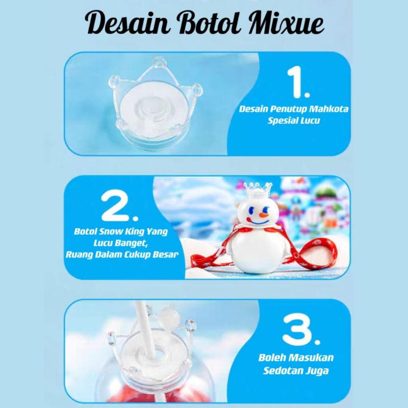 BOTOL MINUM MIXUE SNOW KING / TUMBLER MIXUE VIRAL 700 ML⭐ IndoStar⭐