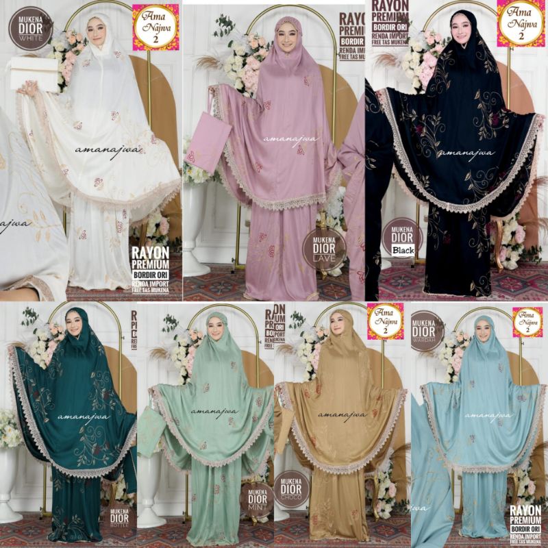 Mukena Dior Mukena Bordir Mukena Renda Free Tas