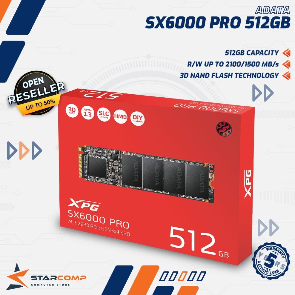 Adata XPG SX6000 Pro 512GB M.2 2280 Internal SSD PCIe NVME SX 6000