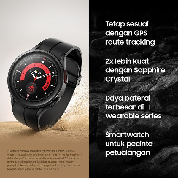 Samsung Galaxy Watch 5 Pro 45Mm Smartwatch Jam Pintar Bluetooth Original