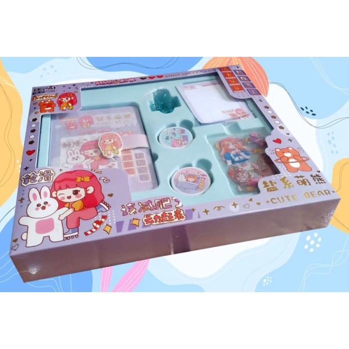 STICKER STIKER SET BOX KARAKTER LUCU BUKU DIARY ROLL STIKER