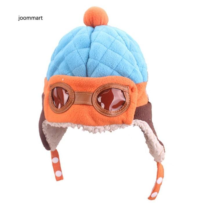 Topi Kupluk Bayi / Anak Laki-Laki / Perempuan Desain Kacamata Lucu