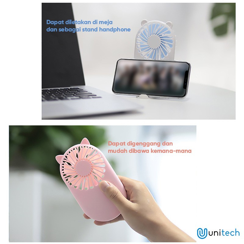 Kipas Angin Mini - Slim Portable Pocket Fan Unitech GS09