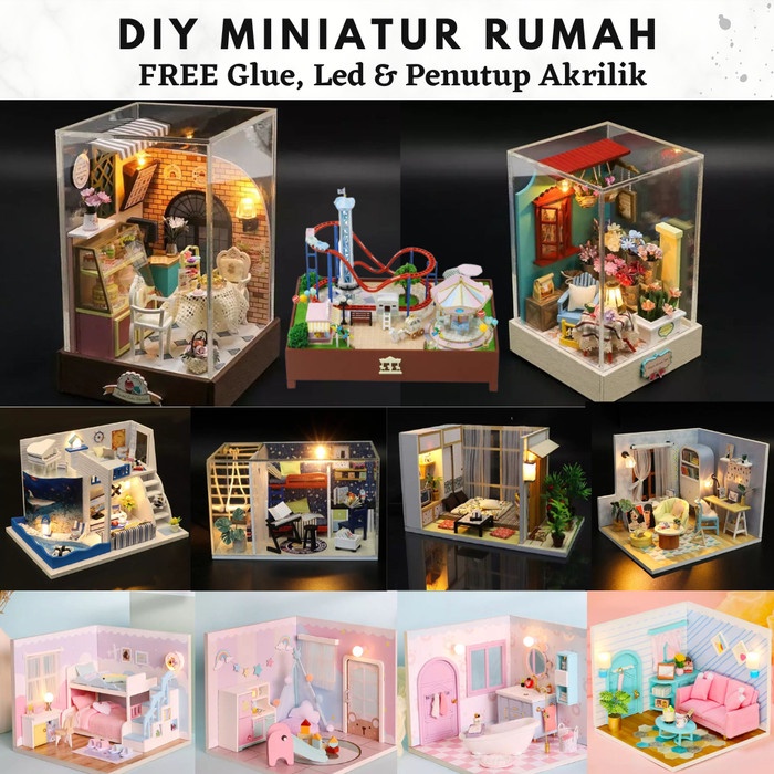 Miniatur Diy Miniatur Rumah Mini Diy Miniature House Doll House Rumah Boneka
