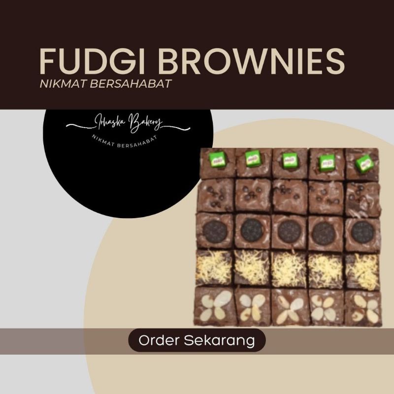 

Fudgy Brownies 25 Bites/pcs