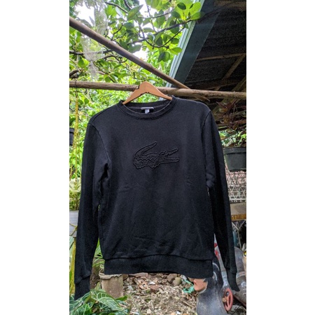 CN/CREWNECK/HOODIE LACOSTE BLACK ON BLACK RARE ITEM