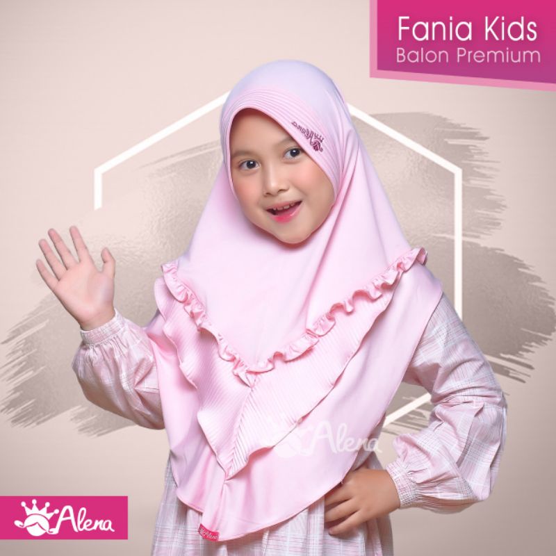 Jilbab Anak Alena Fania / Bergo Hijab Instan Anak Jersey Usia TK SD
