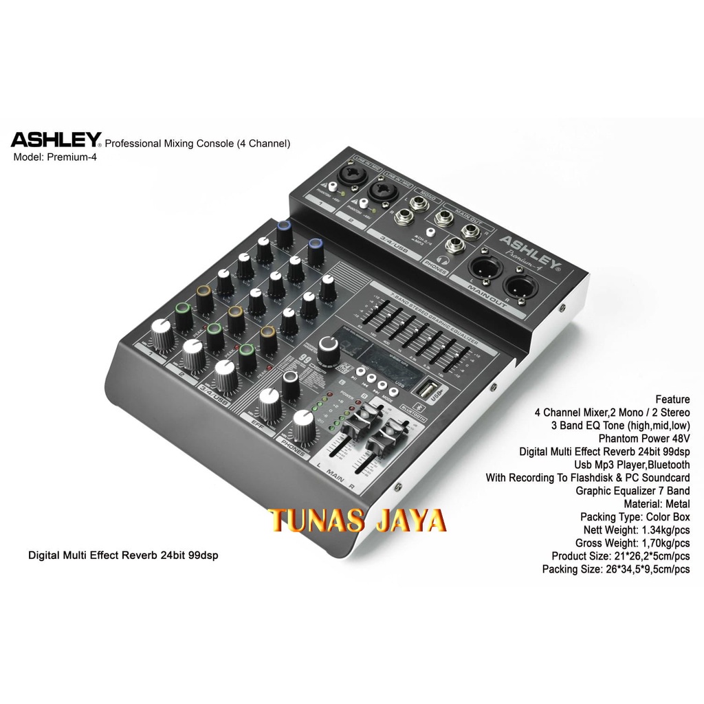 Mixer Ashley Premium-4 Mixer Ashley Premium4 Ashley Premium 4 Mixer Ashley 4 Channel Bisa Soundcard