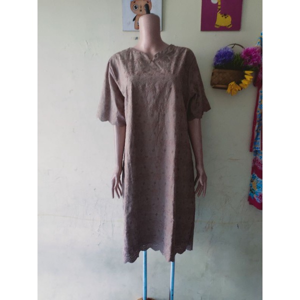 dress katun bolong jumbo sale
