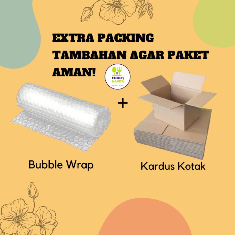 

[WAJIB CHECKOUT] PACKING EXTRA BUBBLE WRAP KARDUS TAMBAHAN AGAR PAKET LEBIH AMAN