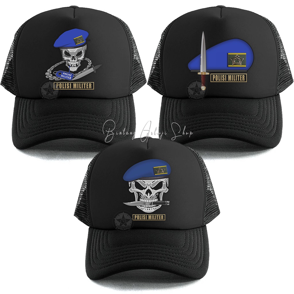 (Exclusive) Topi Polisi Militer TNI - AD Light Gold