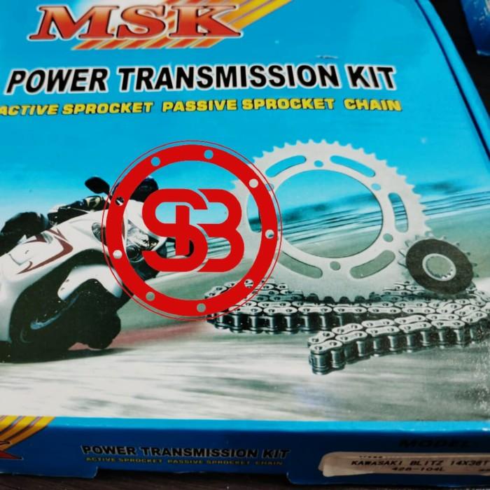 GEARSET / Gear set / Rantai Gir set KAWASAKI BLITZ MSK