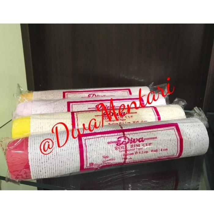

Diva Roll Rim Cup Mix Colour/Paper Cup Muffin DIA BASE 6,2 WALL 4,0 CM