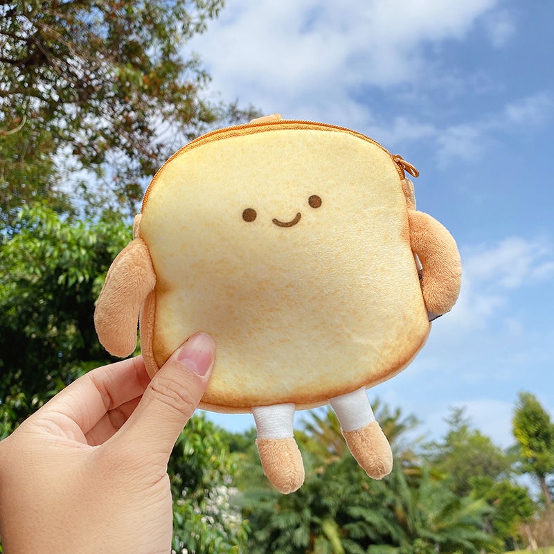 Sera Jepang ekspresi lucu mengiris roti dompet koin Messenger tas gadis tas kreatif kartun JK kepribadian pakaian tas kecil