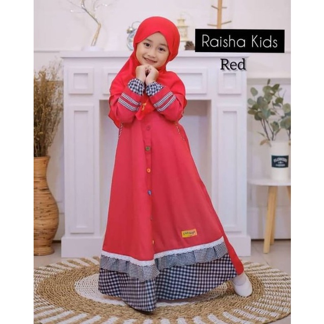 ALYA SYARI KIDS+KHIMAR GAMIS ANAK TERBARU BAHAN CERUTY BABYDOLL/GAMIS ANAK UMUR 10-13 TAHUN