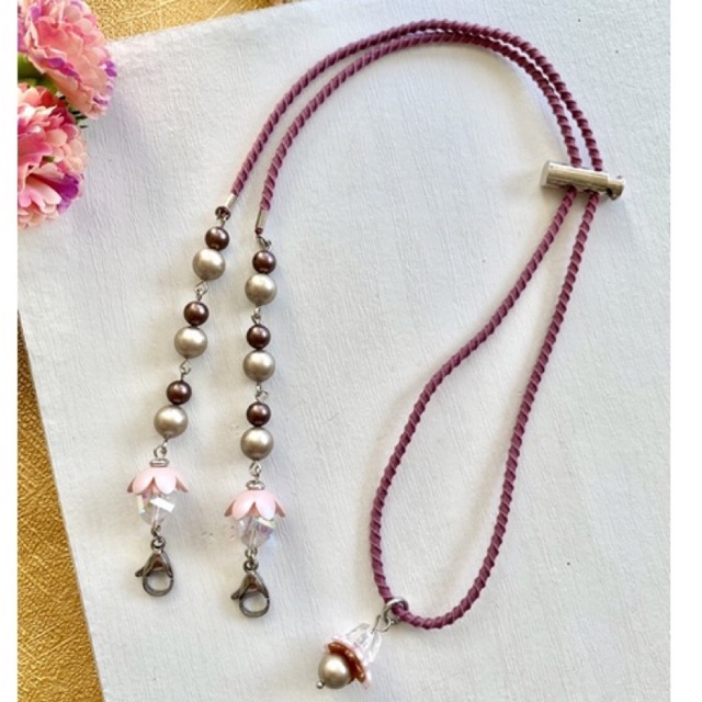 Strap masker hijab Kalung Swarovski Praktis