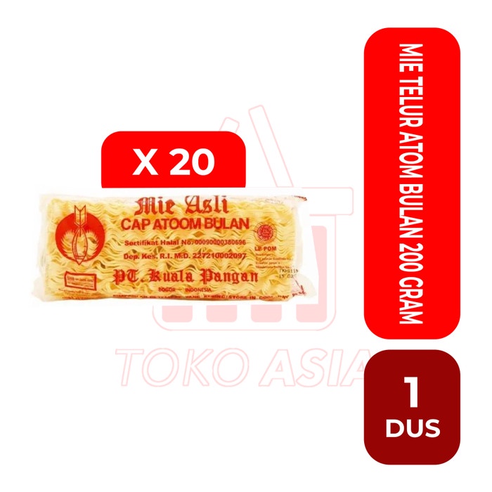 

MIE TELUR CAP ATOM BULAN 200G 1 DUS