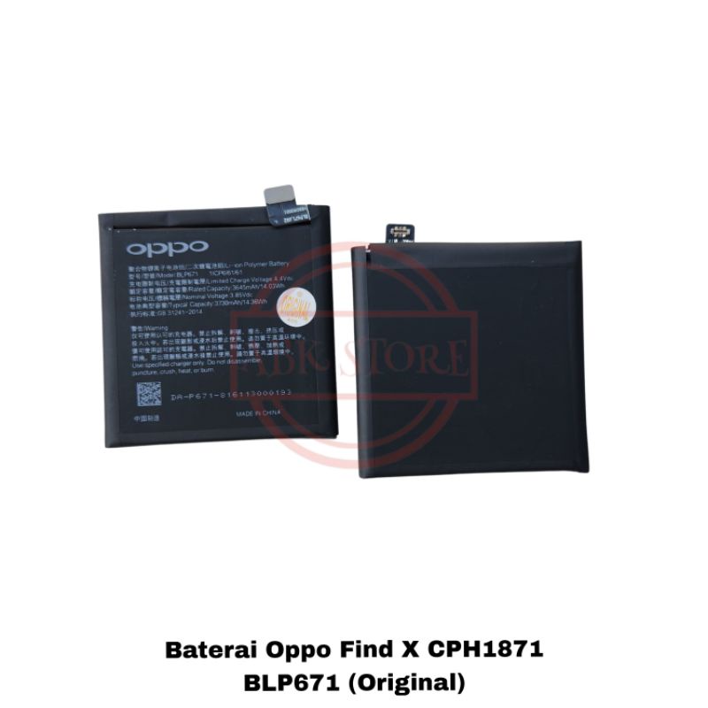 BATERAI BATTERY OPPO FIND X CPH1871 BLP671 ORIGINAL