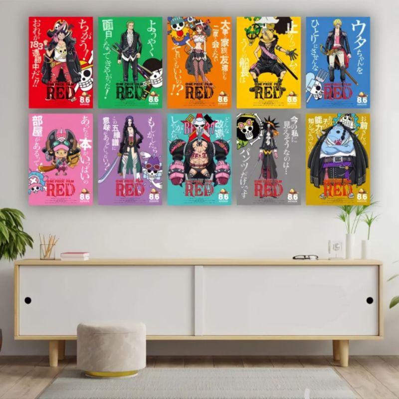 POSTER ANIME ONE PIECE MOVIE RED [ 10 LEMBAR ]