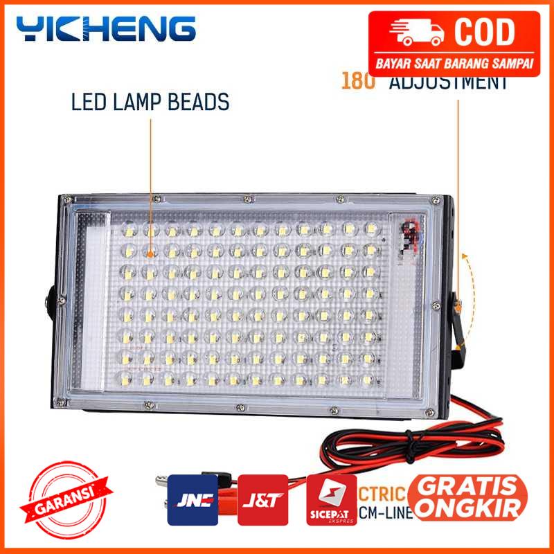 Lampu Sorot LED Outdoor Floodlight Cool White 12V 100W YC65