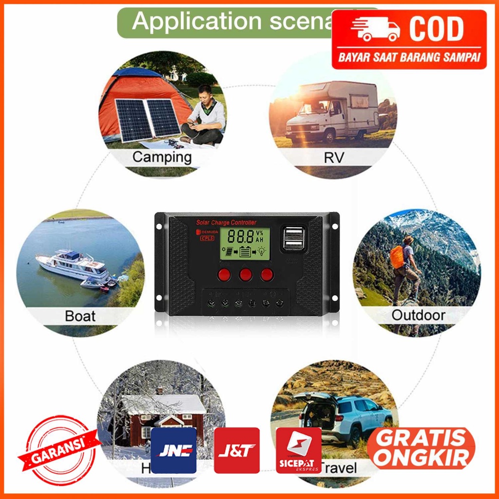 Solar Charge Controller PWM 12V 24V CPLS 20A