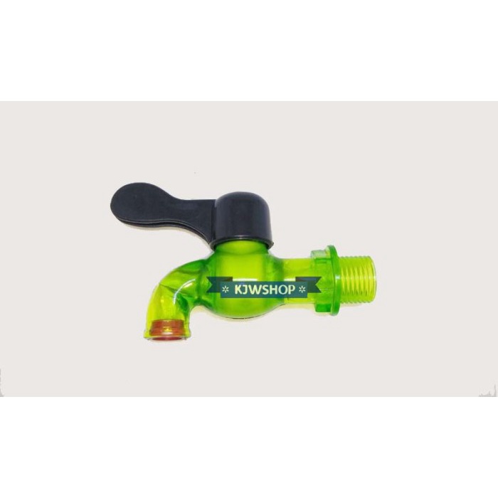 Kran Air Plastik Bening Transparan Murah 1/2" Kran 1/2inch murah