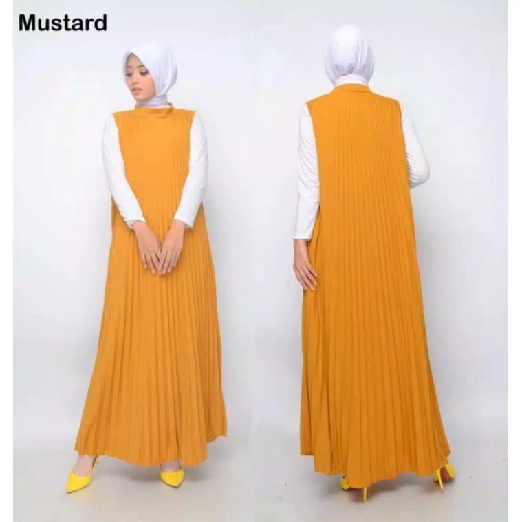 (FREE ONGKIR)COD PROMO BESAR BESARAN LONG DRESS PLISKET/DRESS PLISKET/GAMIS KUTUNG/DRESS