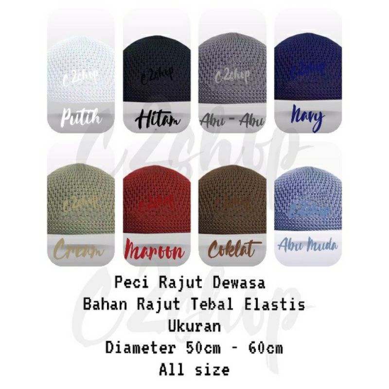 Peci rajut dewasa dan anak All size