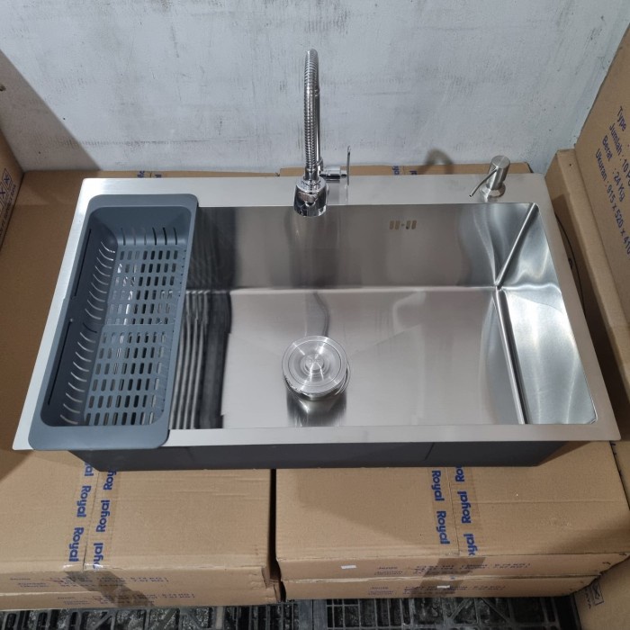 Terlaris Bak Cuci Piring Kitchen Sink Wastafel Jumbo 80 X 50 X 21 Cm