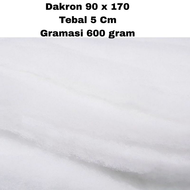 Dakron Lembaran Tebal 5 cm UK 90 x 170 Gramasi 600 gram