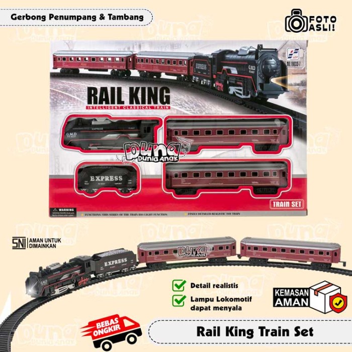Hot Sale Mainan Anak Laki Kereta Api Rail King Gerbong Penumpang Terlaris
