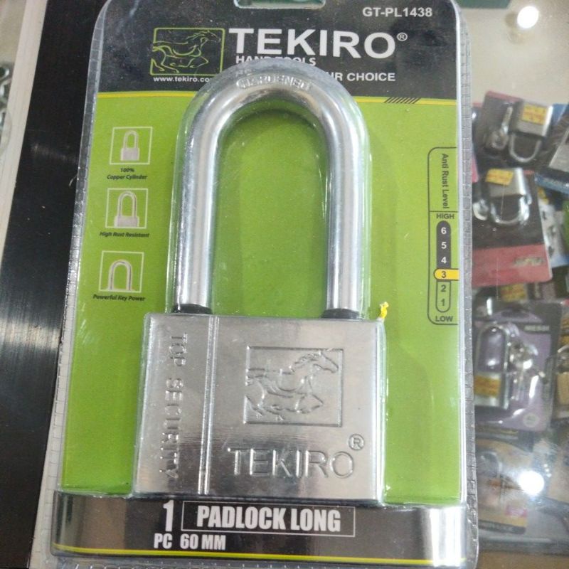 kunci gembok 60mm panjang tekiro/kunci pagar 60mm panjang tekiro ( anak kunci 4pc)