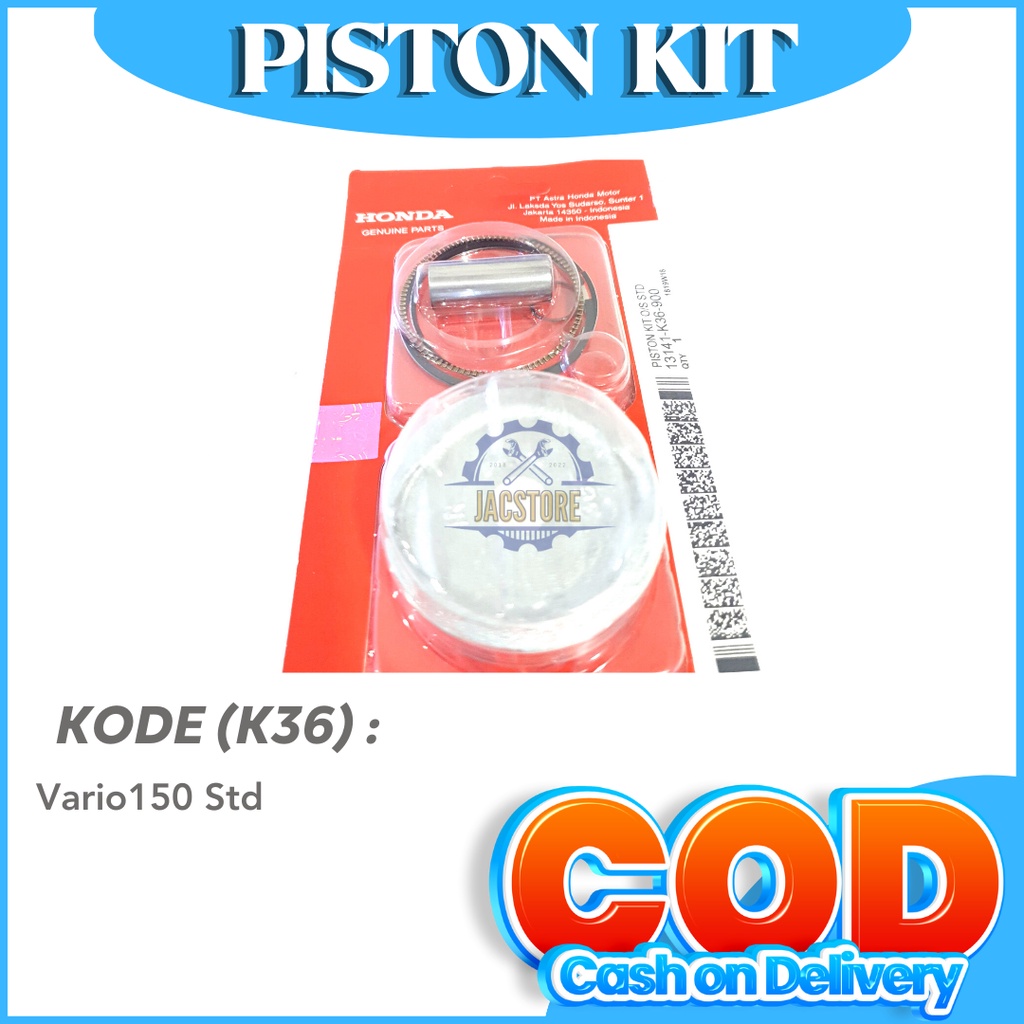 PISTON SEHER KIT SET K36 HONDA VARIO 150 STD