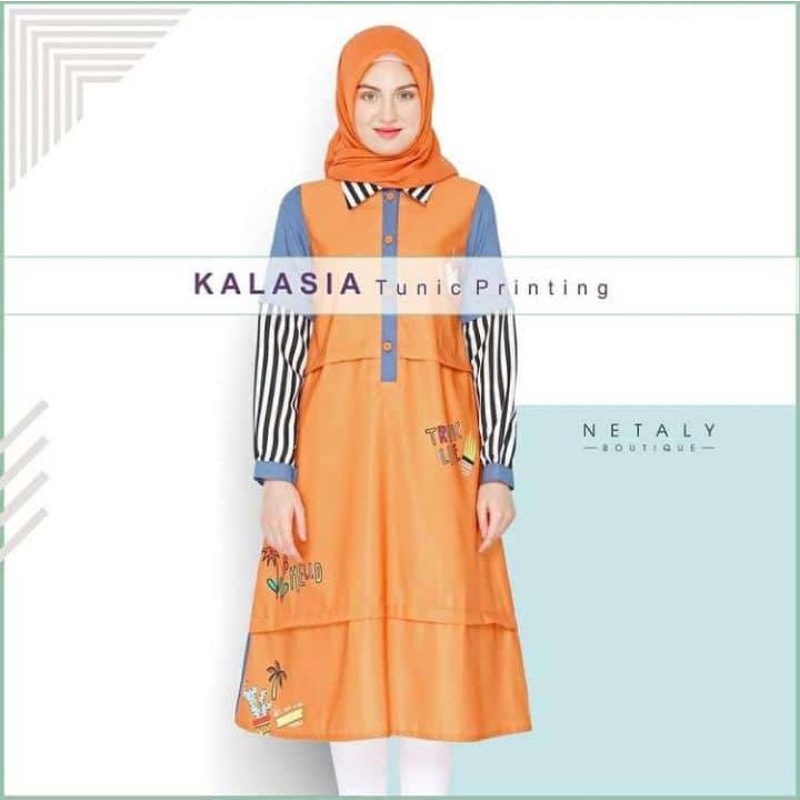 KALASIA TUNIK PRINTING NETALY BOUTIQUE || MOUNEERASHOP