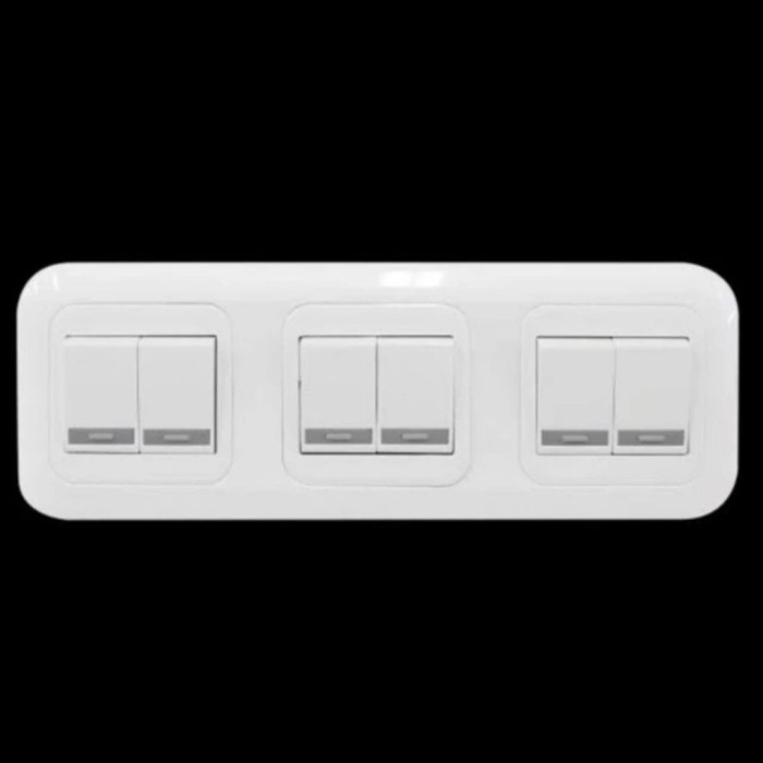 SAKLAR SAKELAR 6 GANG PANASONIC STYLE PUTIH PANASONIC ORIGINAL