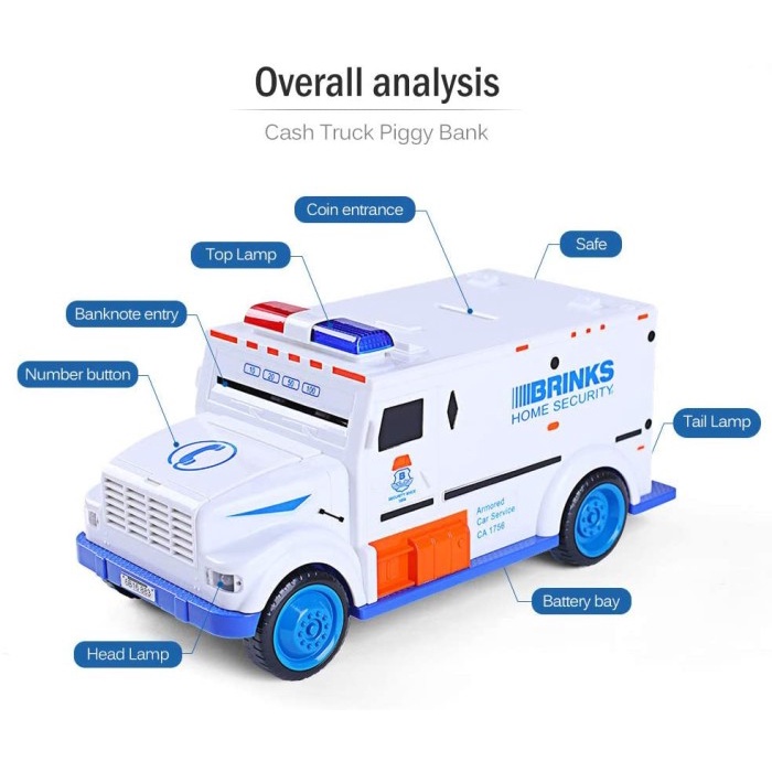 

Atm005 Mainan Celengan Atm Mobil Truck Brankas Model Fingerprint