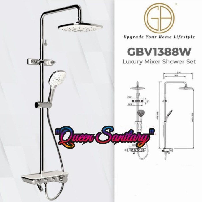 Terlaris Gbv1388W Gbv 1388W Gbv 1388 W Shower Set Original Germany Brilliant