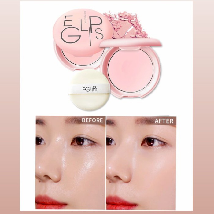 [ORIGINAL] EGLIPS Glow Pink/Blur Black/Oil Cut White Powder Pact Bedak