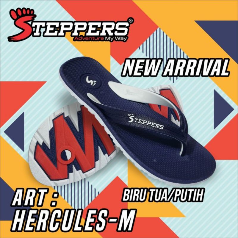 SANDAL STEPPERS HERCULES SANDAL JEPIT WARNA BIRU TUA