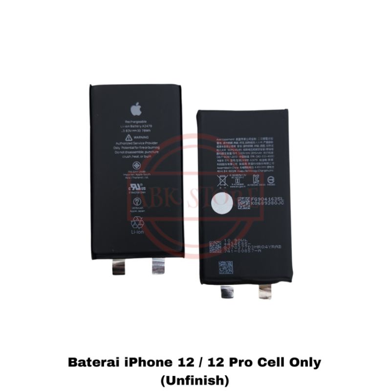 Baterai Battery iPhone 12 Mini / 12 - 12 Pro Max Cell Only / Tanpa Soket (Unfinish)