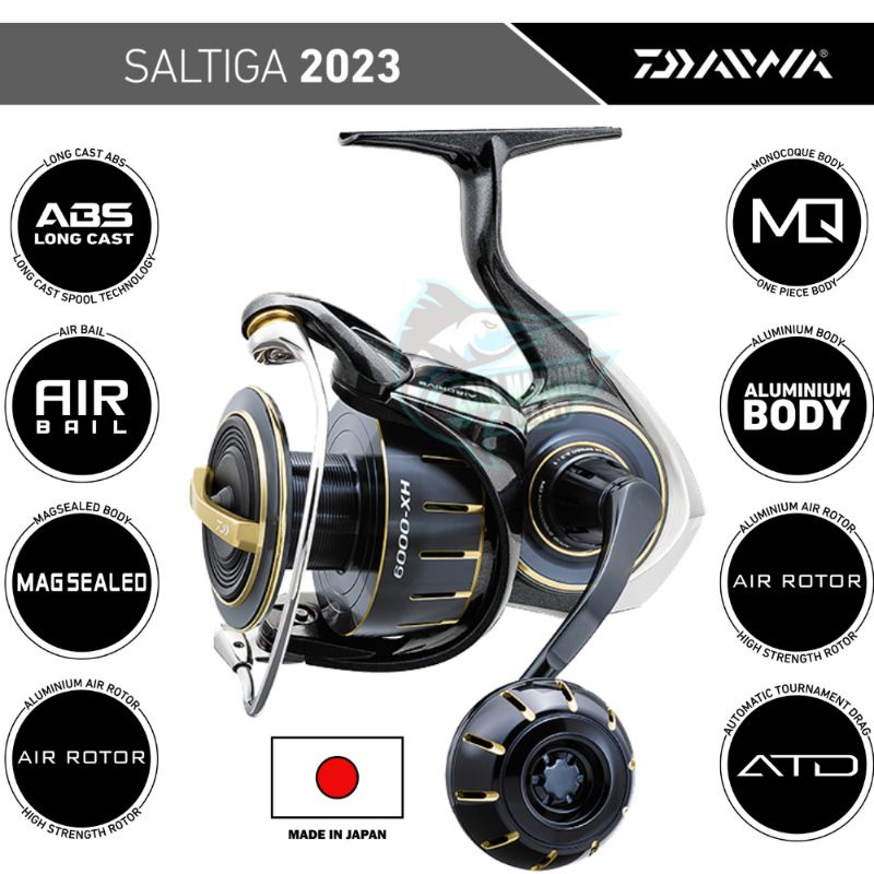 Reel DAIWA SALTIGA 2023 4000H | 4000XH | 5000H | 5000XH | 6000H | 6000XH | Reel Jigging Shore Castin
