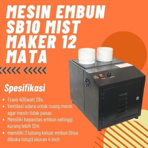 Terlaris Mist Maker 12 Mata Hitam